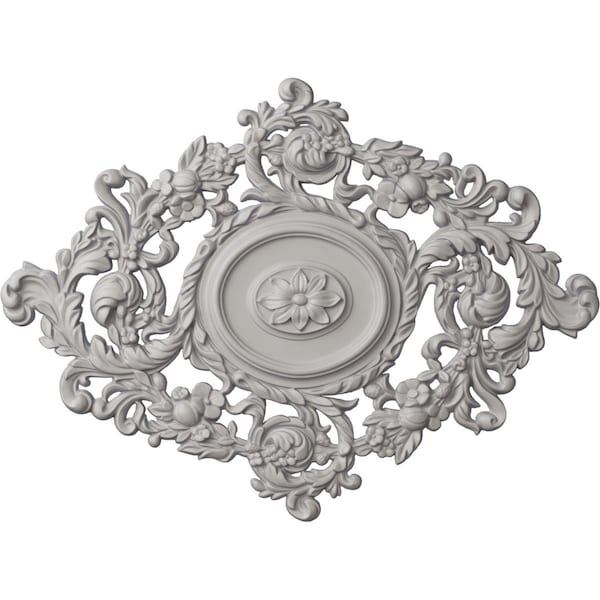 Ekena Millwork Katheryn Ceiling Medallion, Hand-Painted Ultra Pure White, 22 1/2"W x 30 3/8"H x 1 1/2"P CM30KTUWF - main